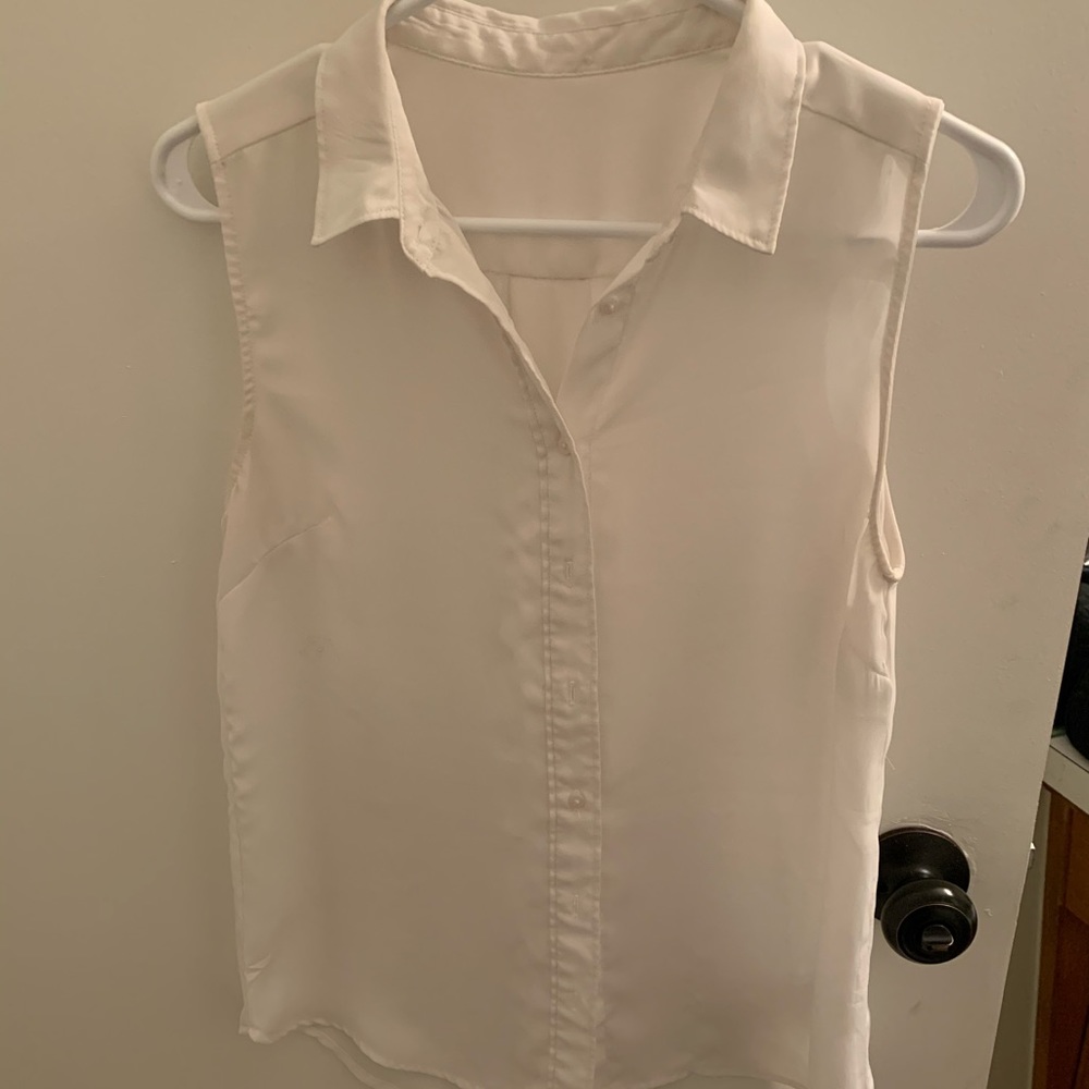White sheer top
